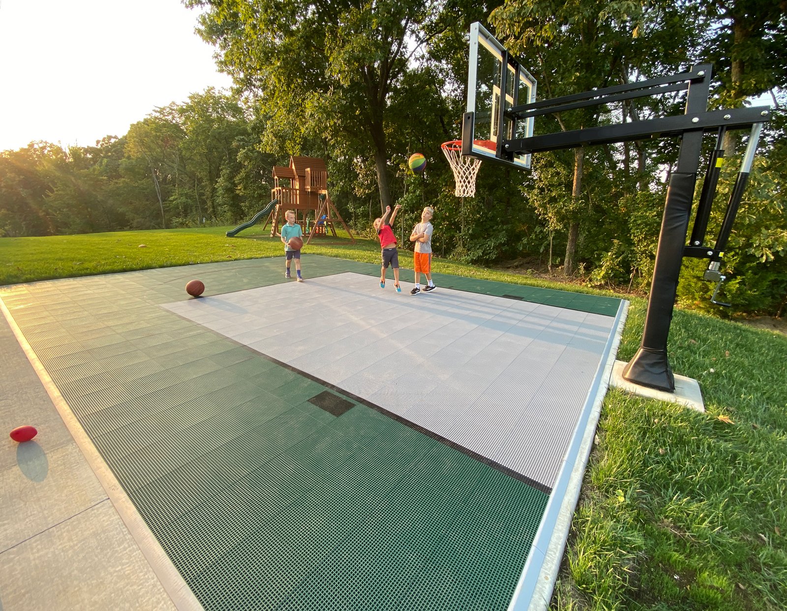Next Generation — Family basketball · evergreen & grey