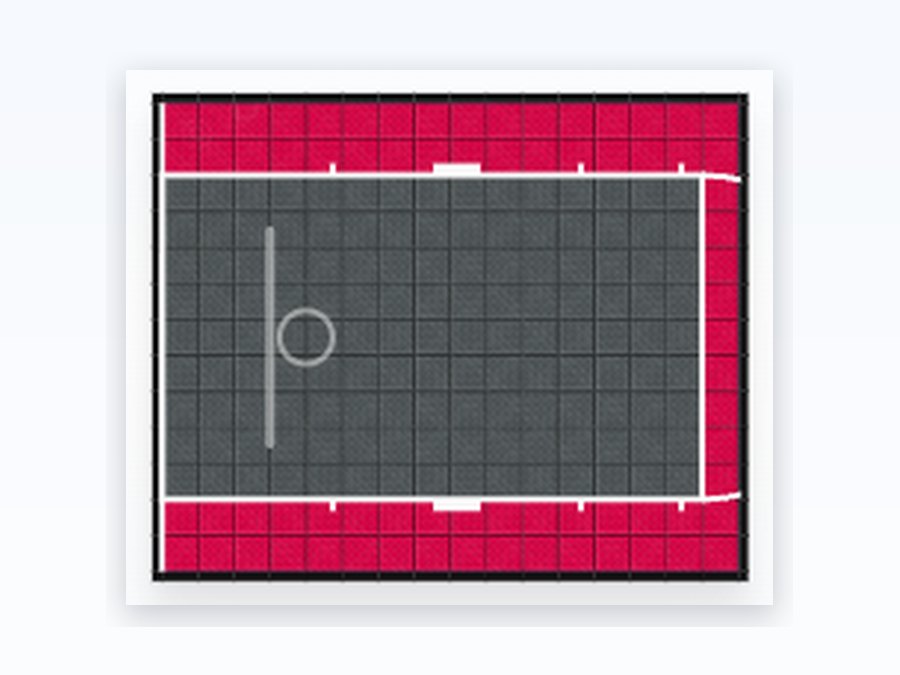 Driveway Basketball Court — top-down court plan in the default colourway
