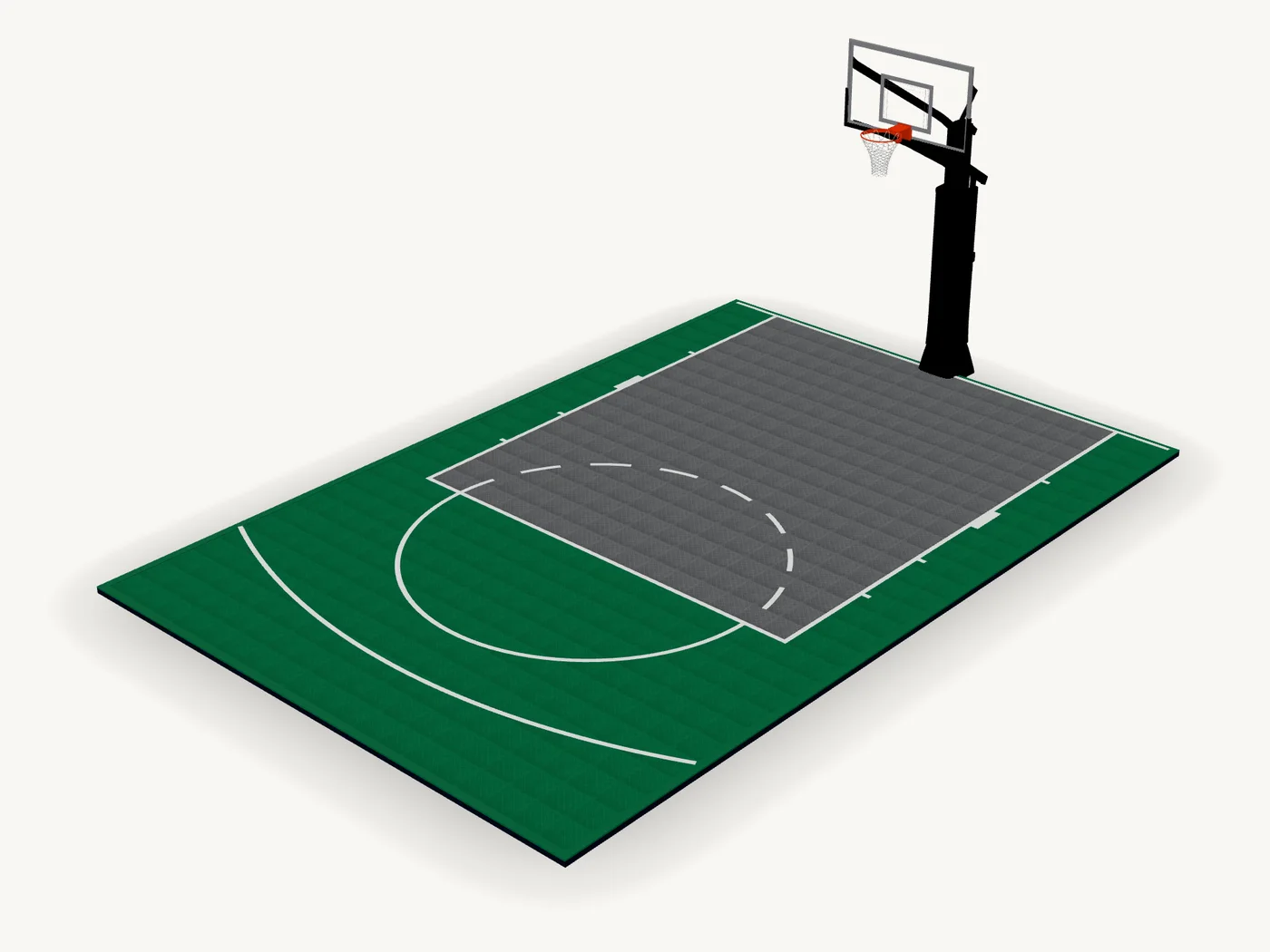 Free-Throw Basketball Court in 3D, in the default colourway