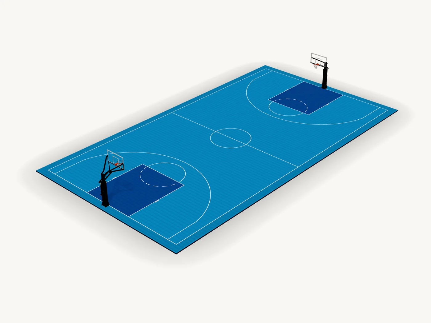 Full Basketball Court in 3D, in the default colourway