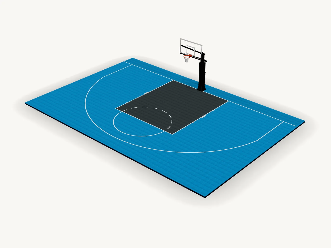 Large Half Court (3×3 Regulation) in 3D, in the default colourway