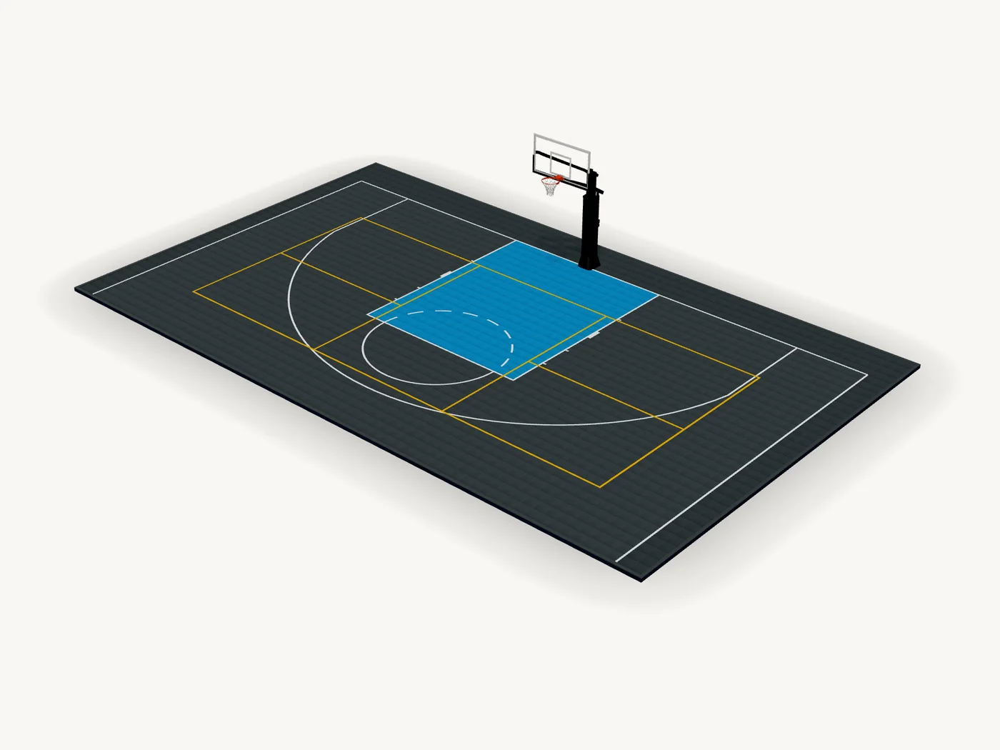 Pro Multi-Sport Court in 3D, in the default colourway