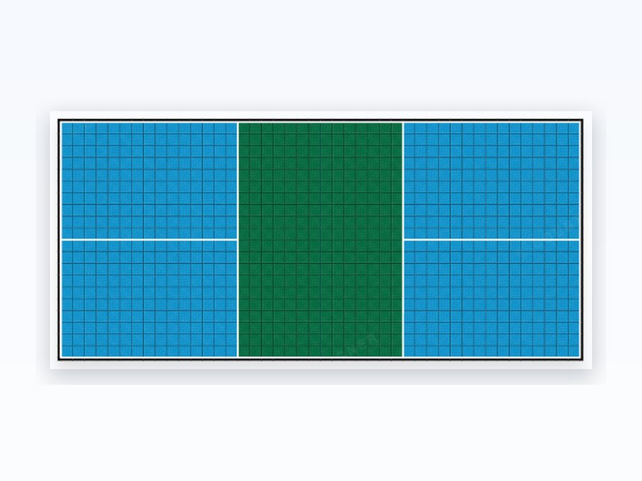 Regulation Pickleball Court — top-down court plan in the default colourway